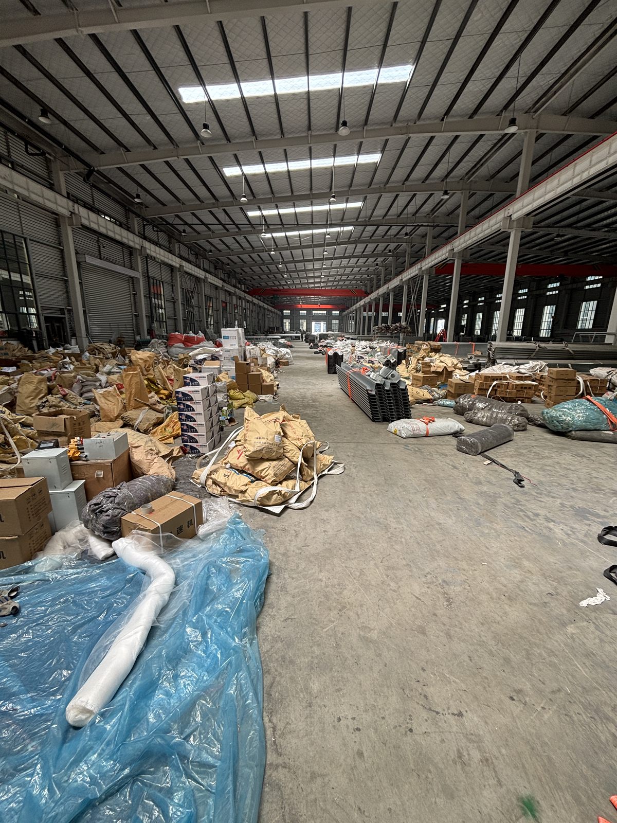 Packing materials and greenhouse accessories prepared in factory